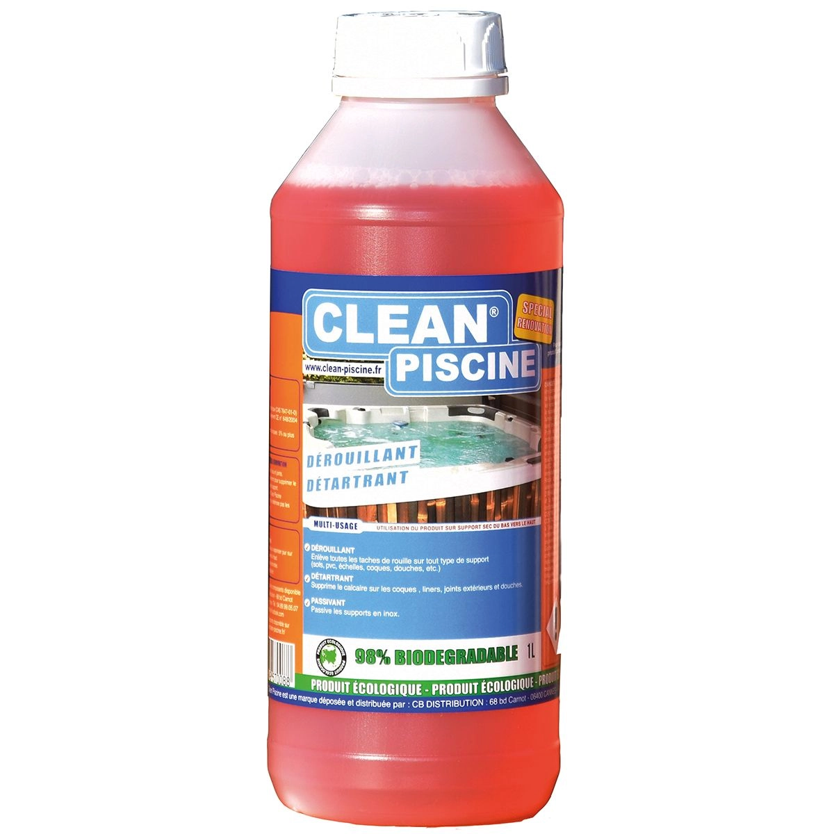 Detartrant 1 L Clean Piscine 1 Detartrant 1 L Clean Piscine