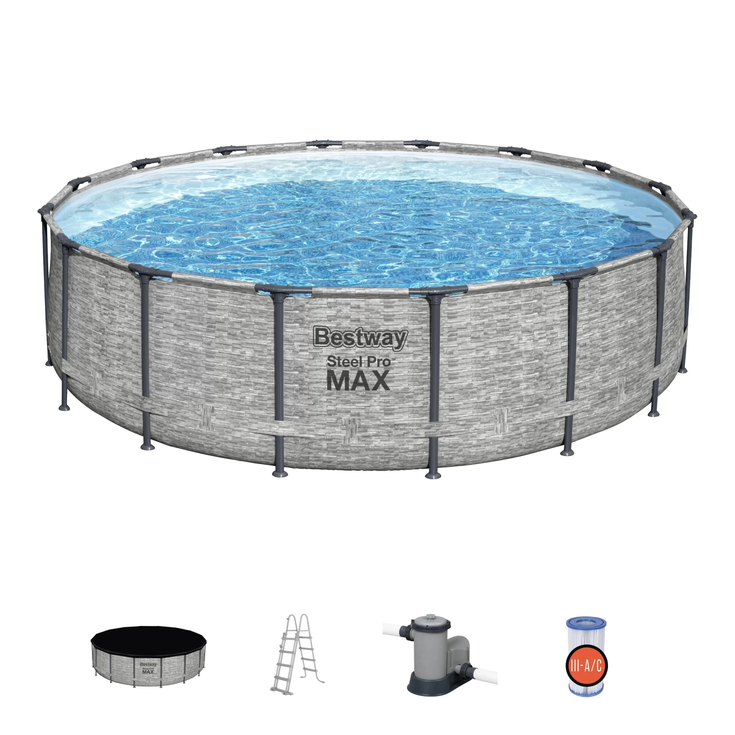 Piscine Hors-sol Steel Pro Max Ø4,88 X 1,22 M Bestway 2 Piscine Hors-sol Steel Pro Max Ø4,88 X 1,22 M Bestway – Image 2